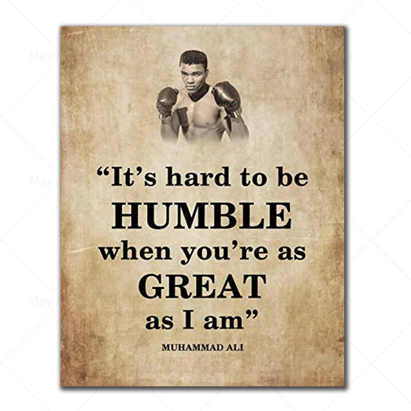 Inspirational Muhammad Ali Quote Canvas Wall Art For Home And Decor