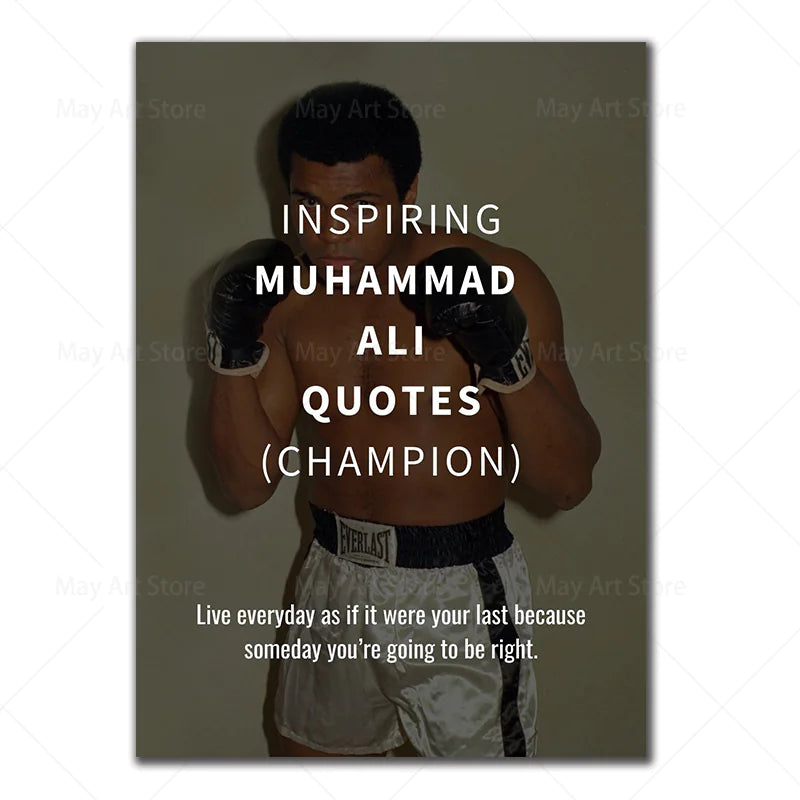 Inspirational Muhammad Ali Quote Canvas Wall Art For Home And Decor