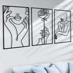 Thickened Modern Metal Line Art Wall Decor CraftedCave