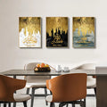 3pcs Islamic Abstract Wall Art Canvas Print