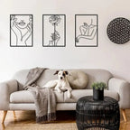 Thickened Modern Metal Line Art Wall Decor CraftedCave