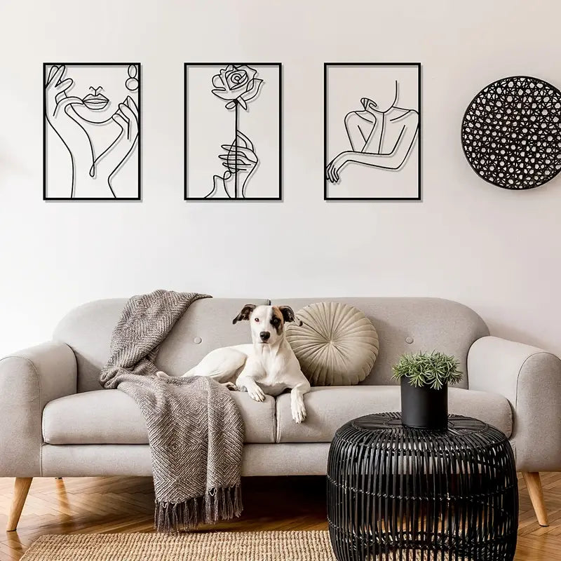 Thickened Modern Metal Line Art Wall Decor