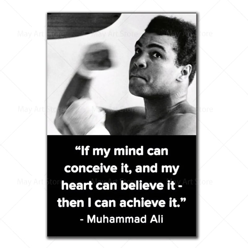 Inspirational Muhammad Ali Quote Canvas Wall Art For Home And Decor