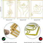 Thickened Modern Metal Line Art Wall Decor CraftedCave